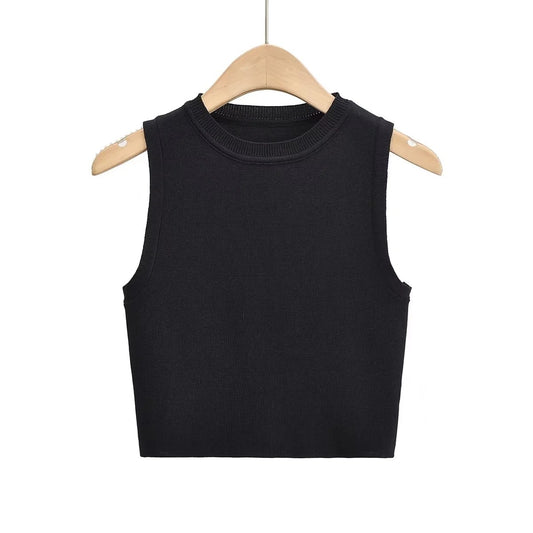 Essential Knit Tank - Midnight Black