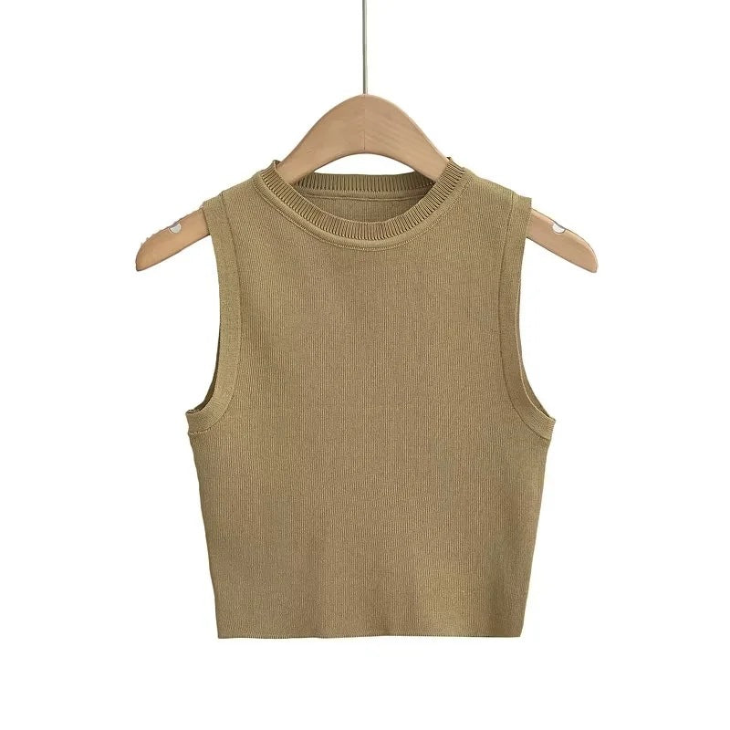 Essential Knit Tank - Midnight Black