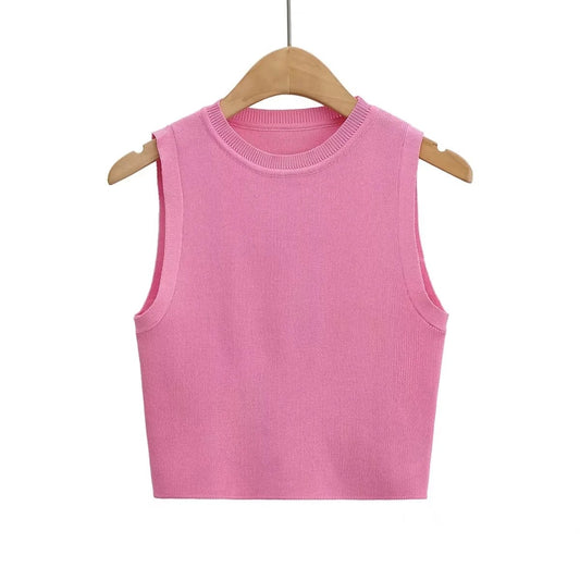Essential Knit Tank - Rose Pink