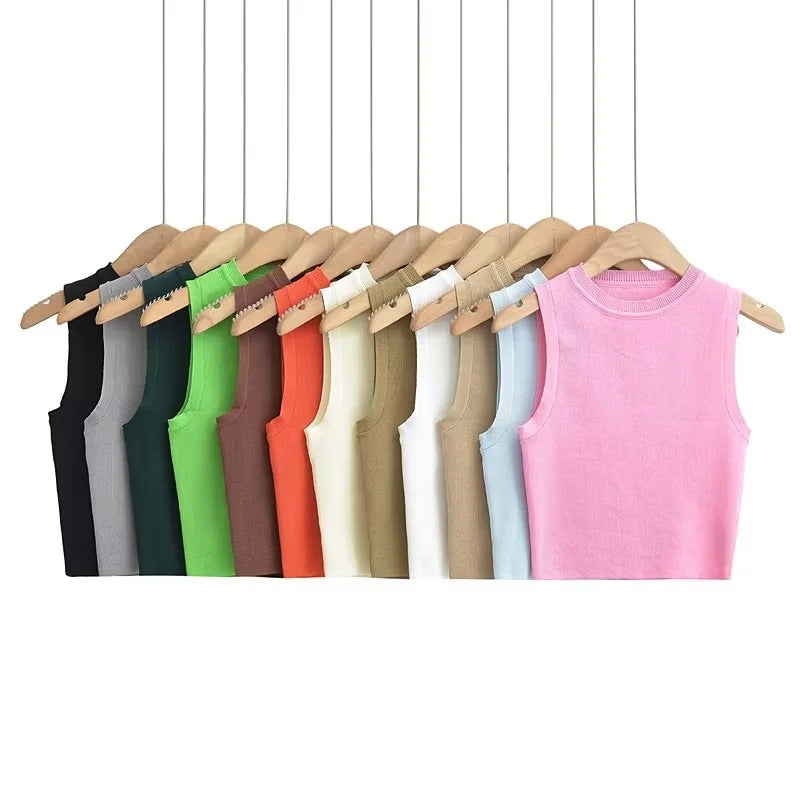 Essential Knit Tank - Midnight Black
