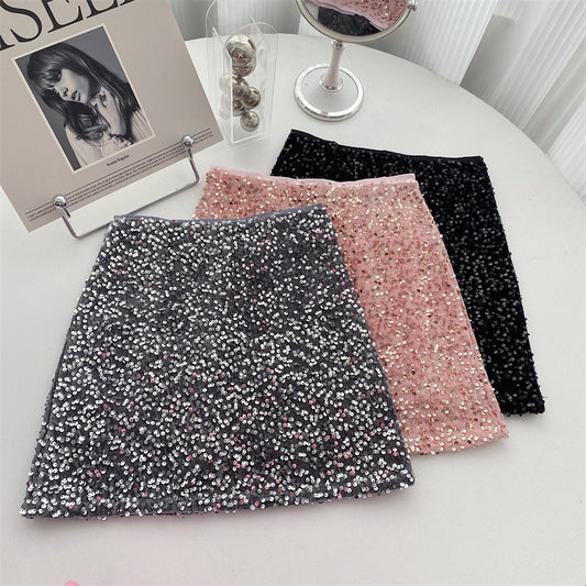 Glitter Disco Skirt (with Shorts Inside) - Mystic Grey