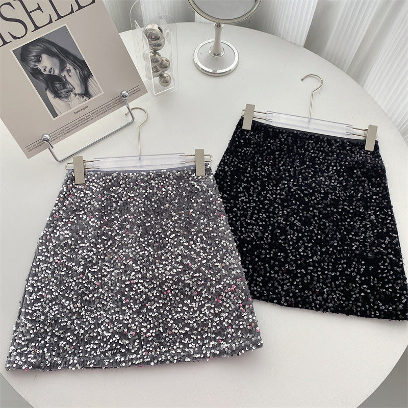 Glitter Disco Skirt (with Shorts Inside) - Disco Pink
