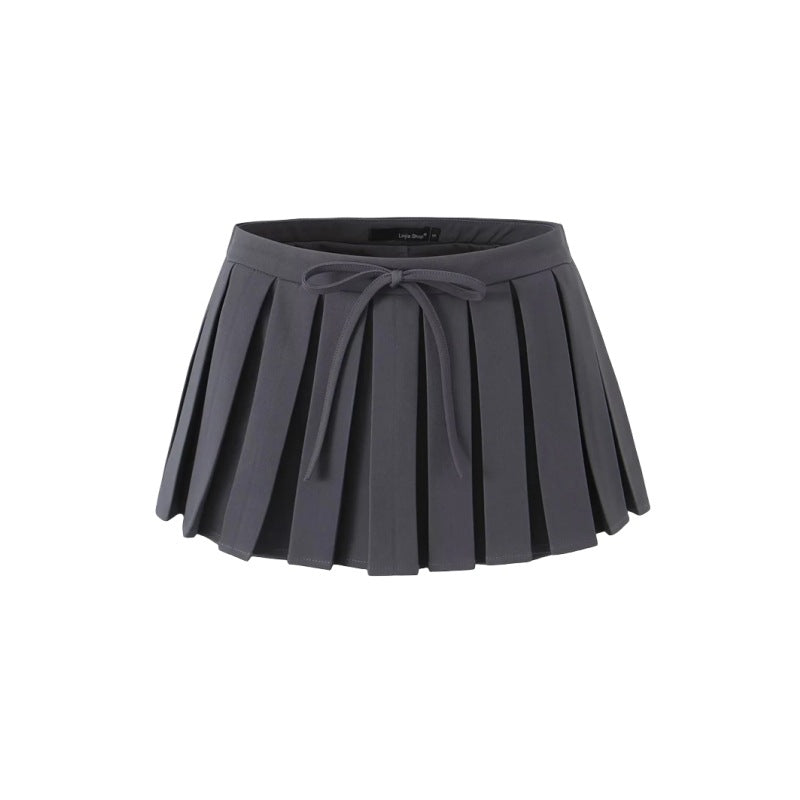 Girly Ribbon Pleated Skort