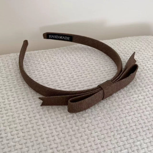 Heiress Bow Headband - Caramel Brown