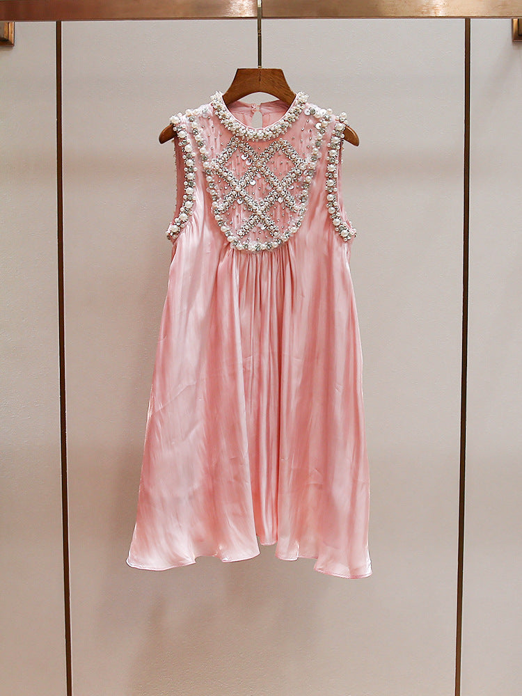 Heiress Diamond Pearl Dress - Blush Pink