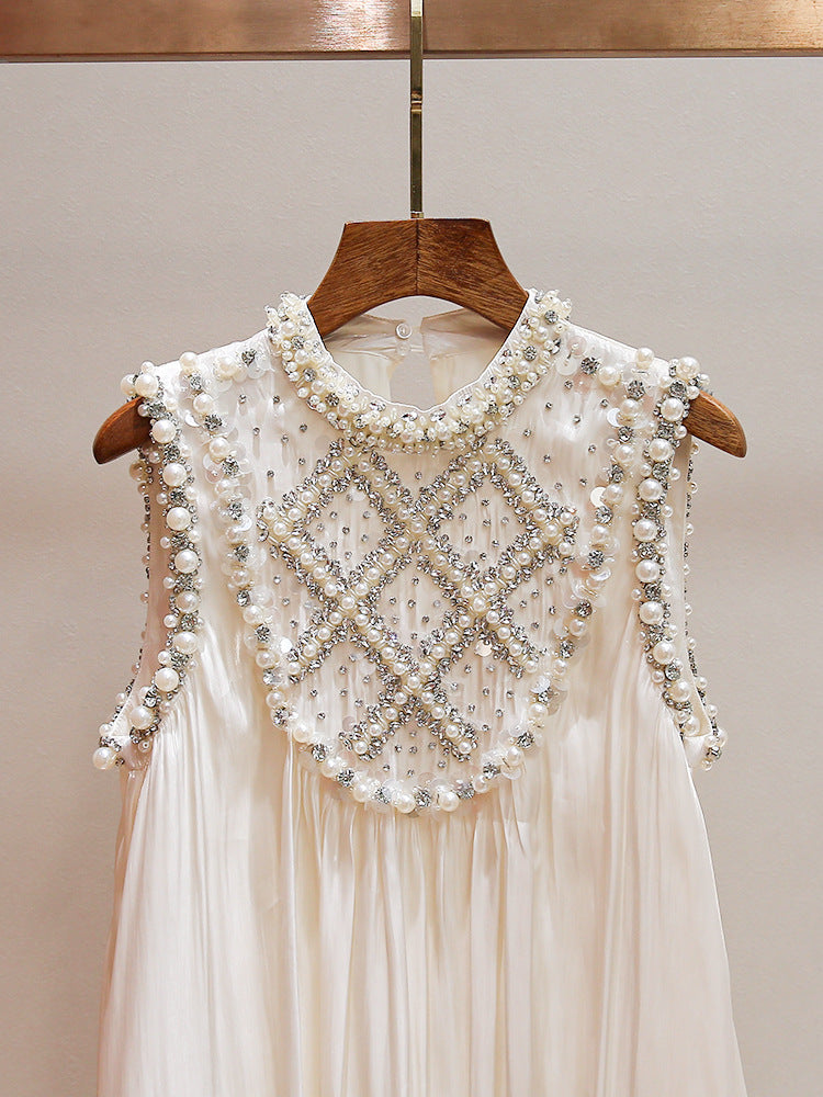 Heiress Diamond Pearl Dress - Blush Pink