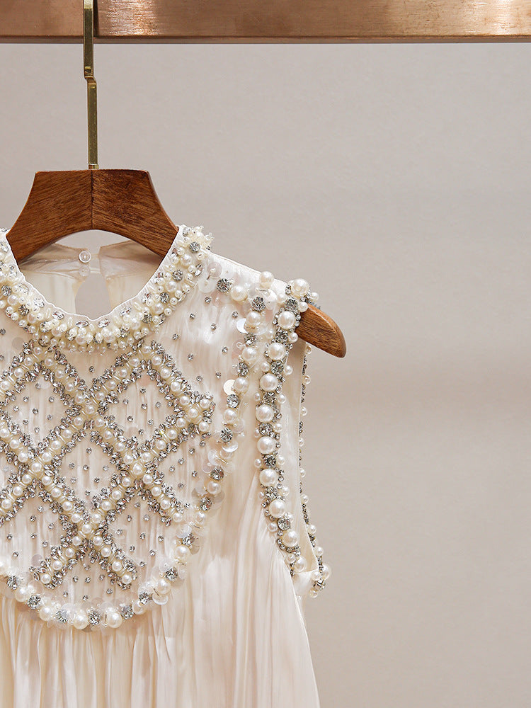 Heiress Diamond Pearl Dress - Blush Pink
