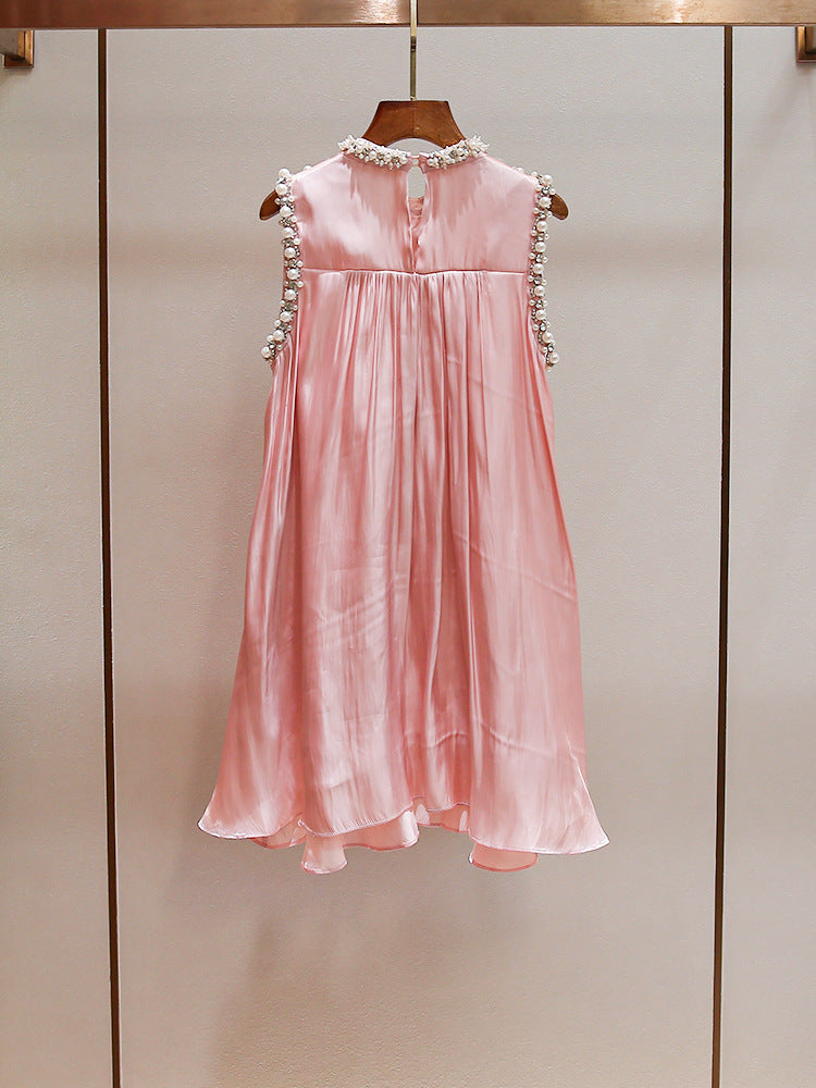 Heiress Diamond Pearl Dress - Blush Pink