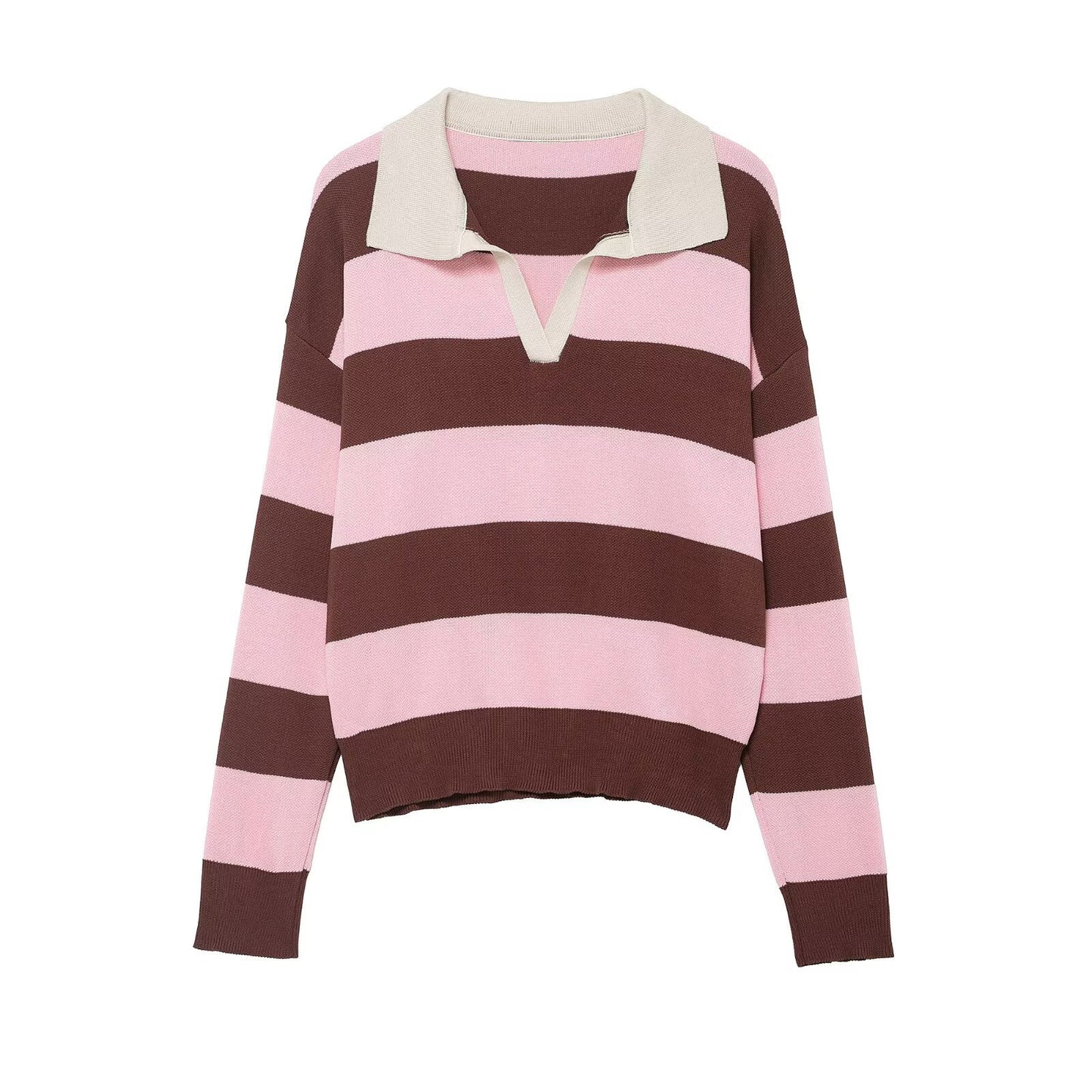 Heritage Stripe Polo Knit Top - Midnight Sky