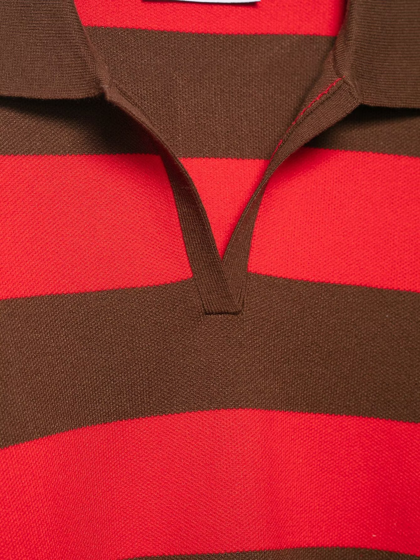 Heritage Stripe Polo Knit Top - Midnight Sky