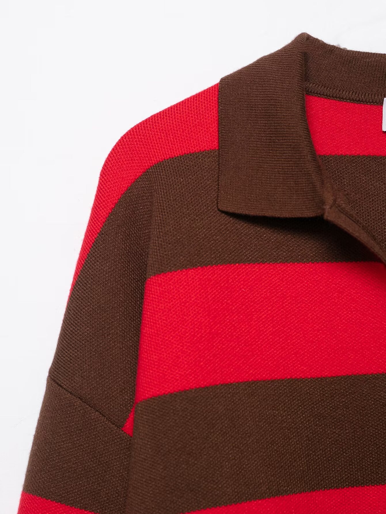 Heritage Stripe Polo Knit Top - Midnight Sky