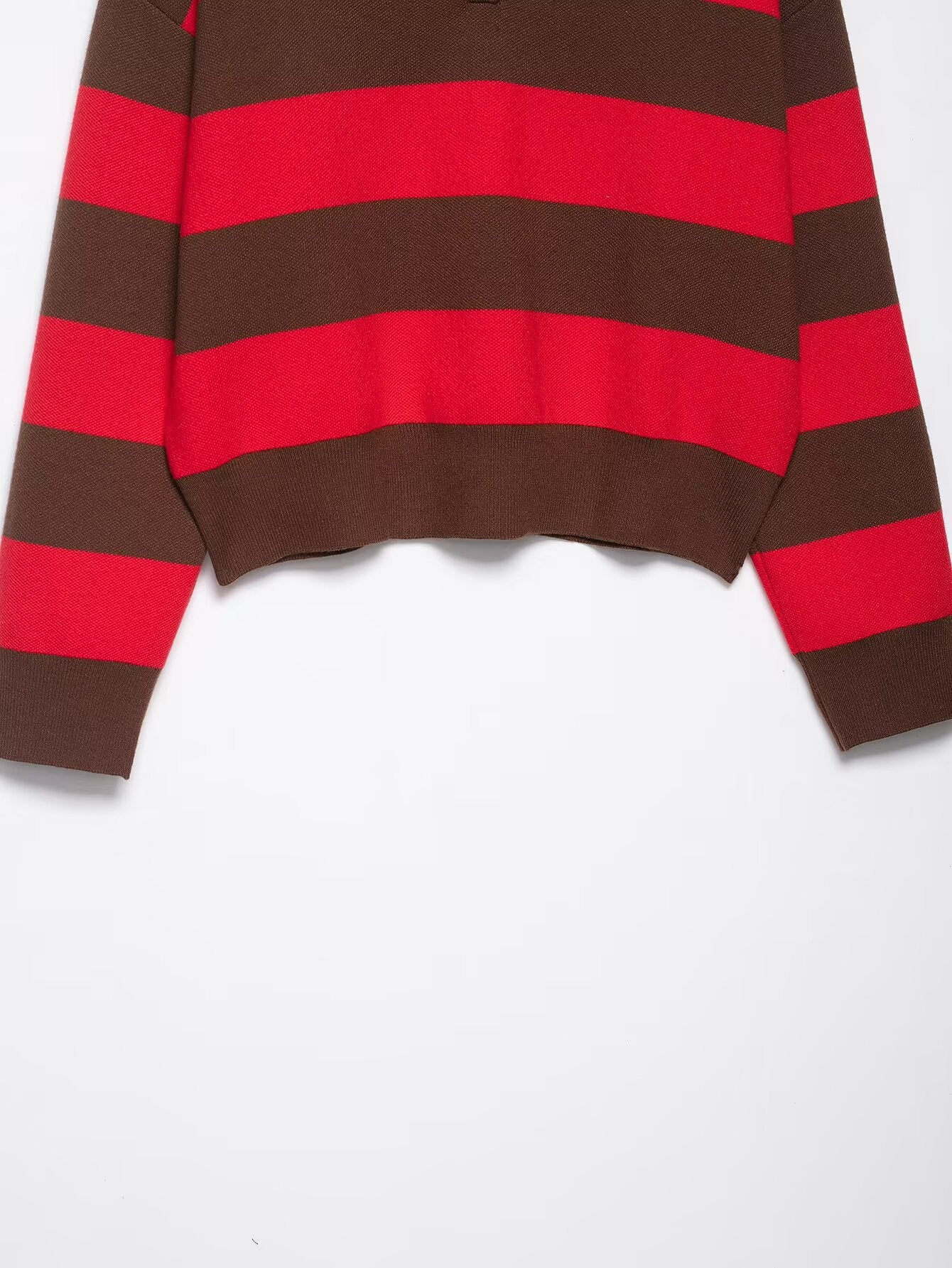 Heritage Stripe Polo Knit Top - Midnight Sky