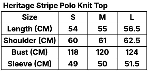 Heritage Stripe Polo Knit Top - Midnight Sky