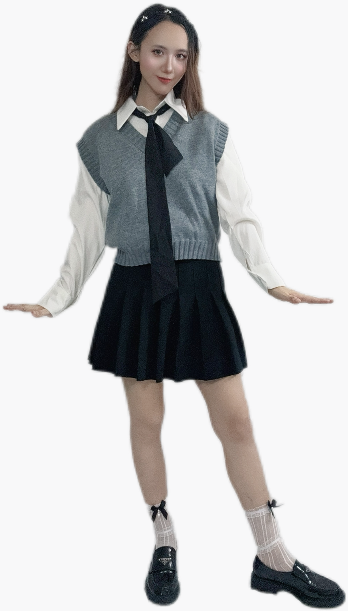 "Boss Lady Shirt with Black Tie for a chic look"