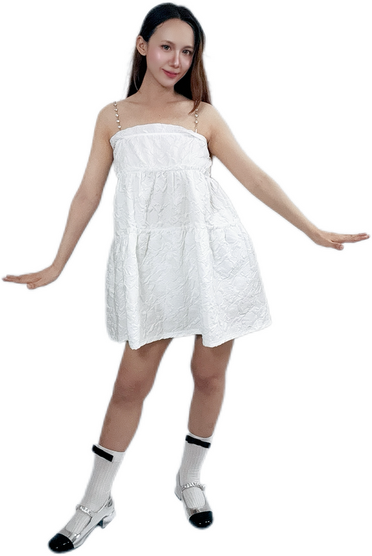 "Romantic Blanc Dress in elegant white"
