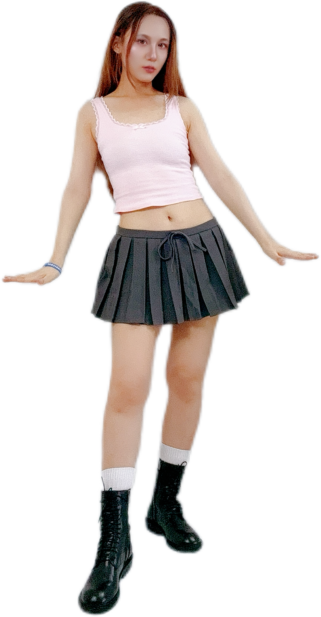 Girly Ribbon Pleated Skort