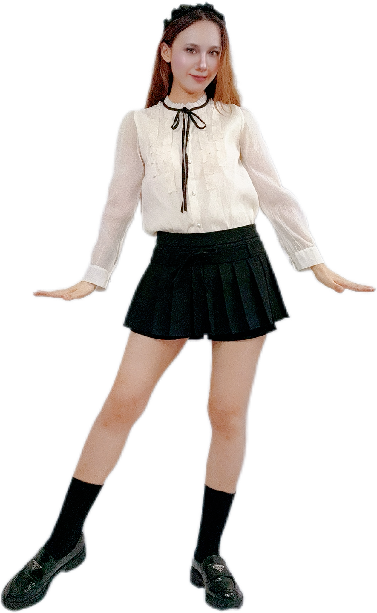 Chic Pleated Bow Shorts
