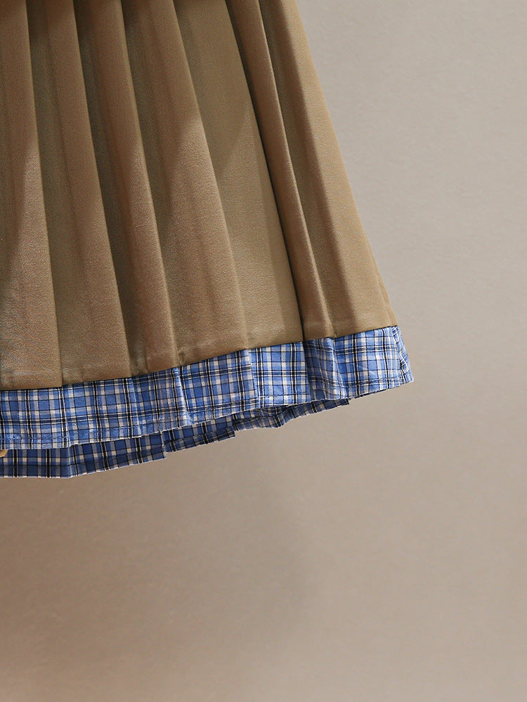 Layered Plaid Two-Piece Set