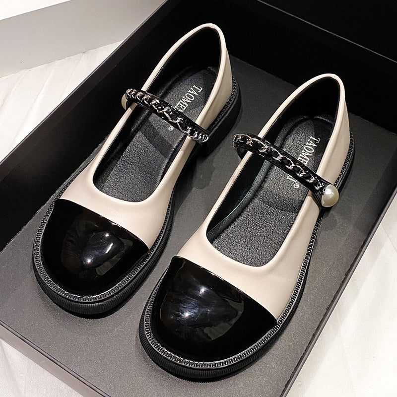 Lolita Pearl Mary Janes - Midnight Black