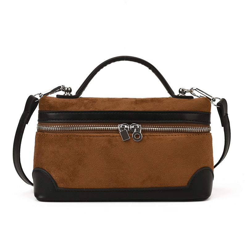 London Pocket Suede Bag