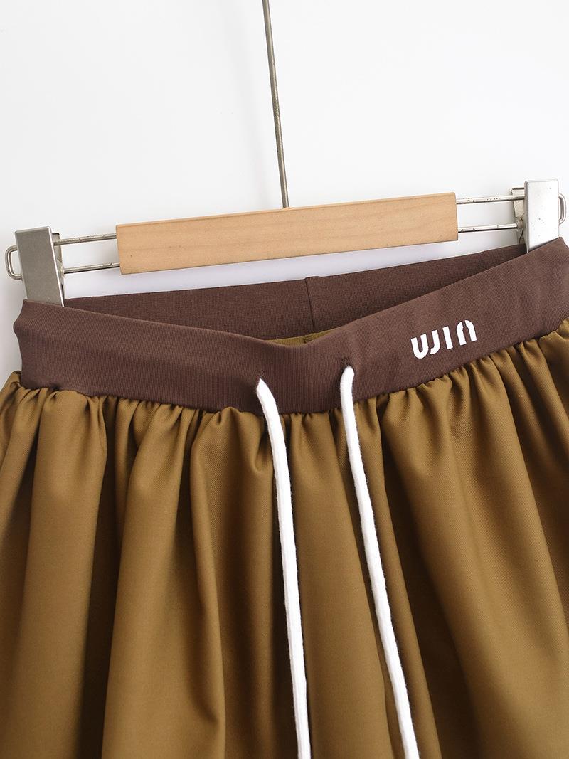 Low-Rise Drawstring Mini Skirt - Mystic Grey