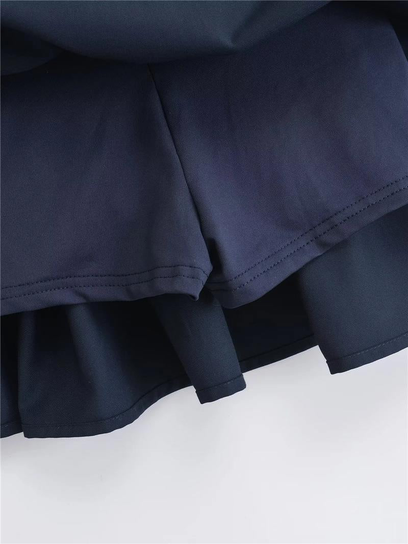 Low-Rise Drawstring Mini Skirt - Mystic Grey