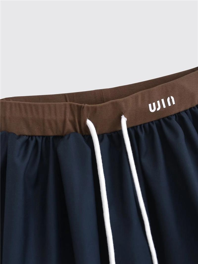 Low-Rise Drawstring Mini Skirt - Mystic Grey