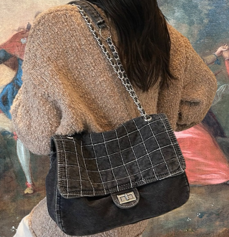 Denim Chic Chain Bag