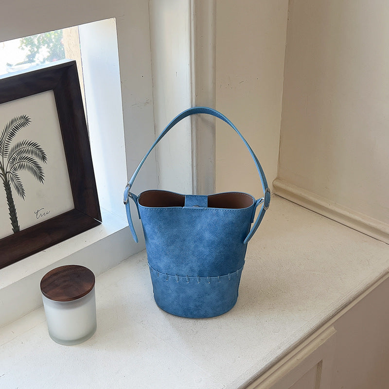 Macaron Dopamine Bucket Bag - Azure Blue