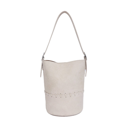 Macaron Dopamine Bucket Bag - Blanc White