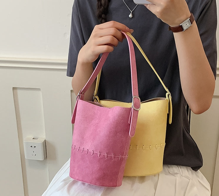 Macaron Dopamine Bucket Bag - Azure Blue