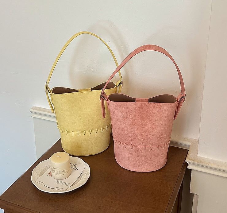 Macaron Dopamine Bucket Bag - Azure Blue