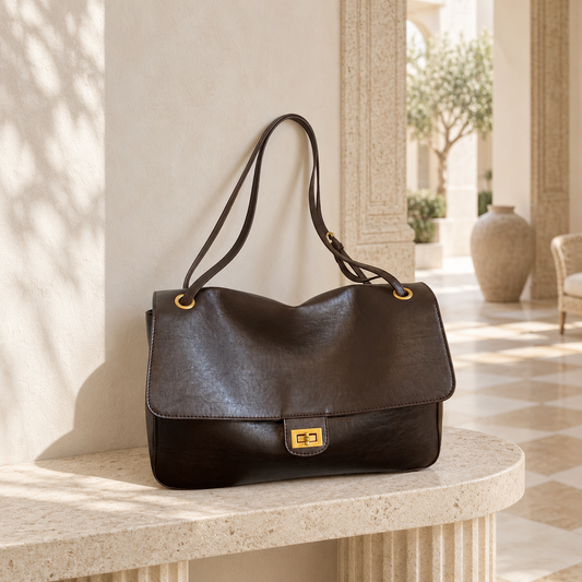 Medieval Modern Shoulder Bag - Espresso Brown