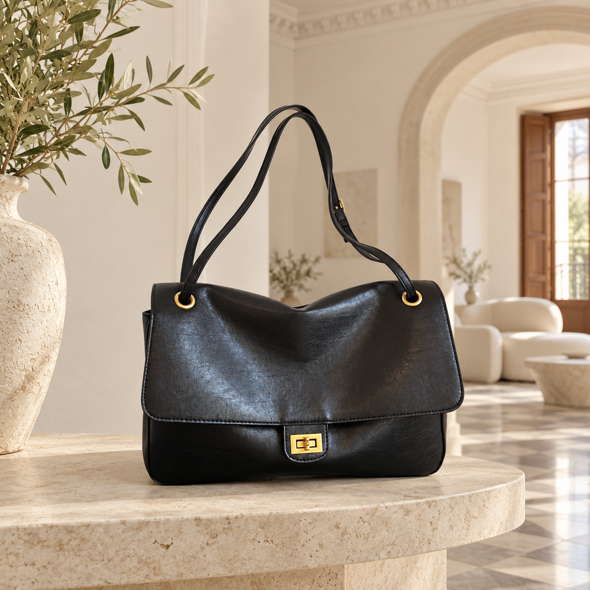 Medieval Modern Shoulder Bag - Chocolate Brown