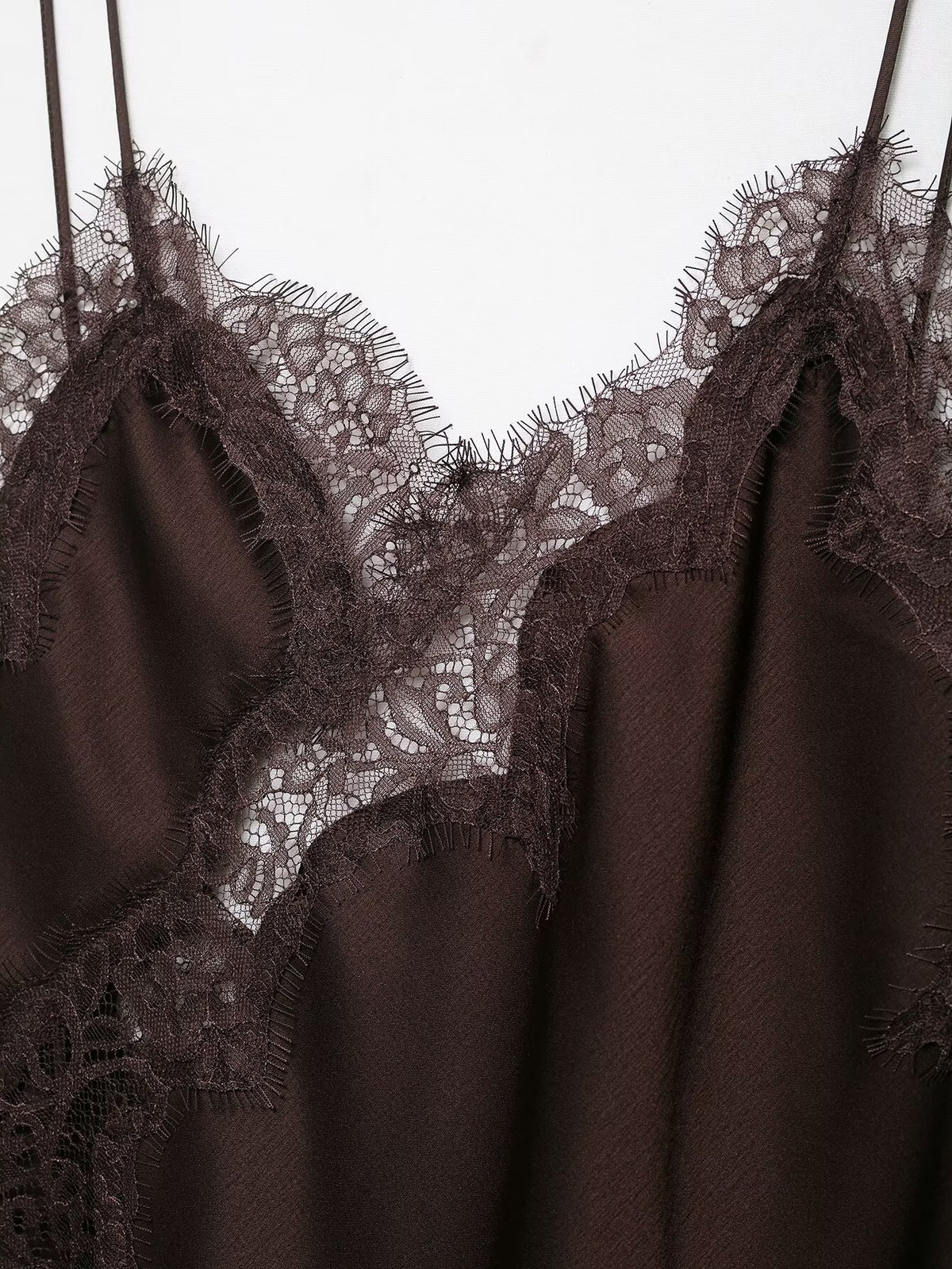 Midnight Veil Asymmetrical Dress - Mocha Noir