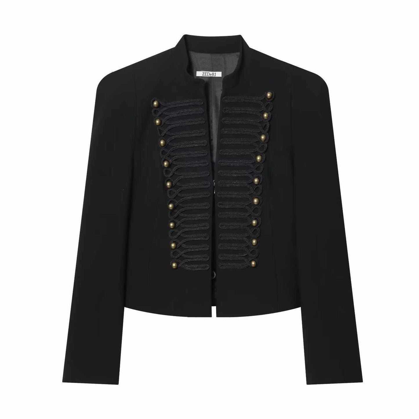 Military Tailored Blazer - Midnight Black