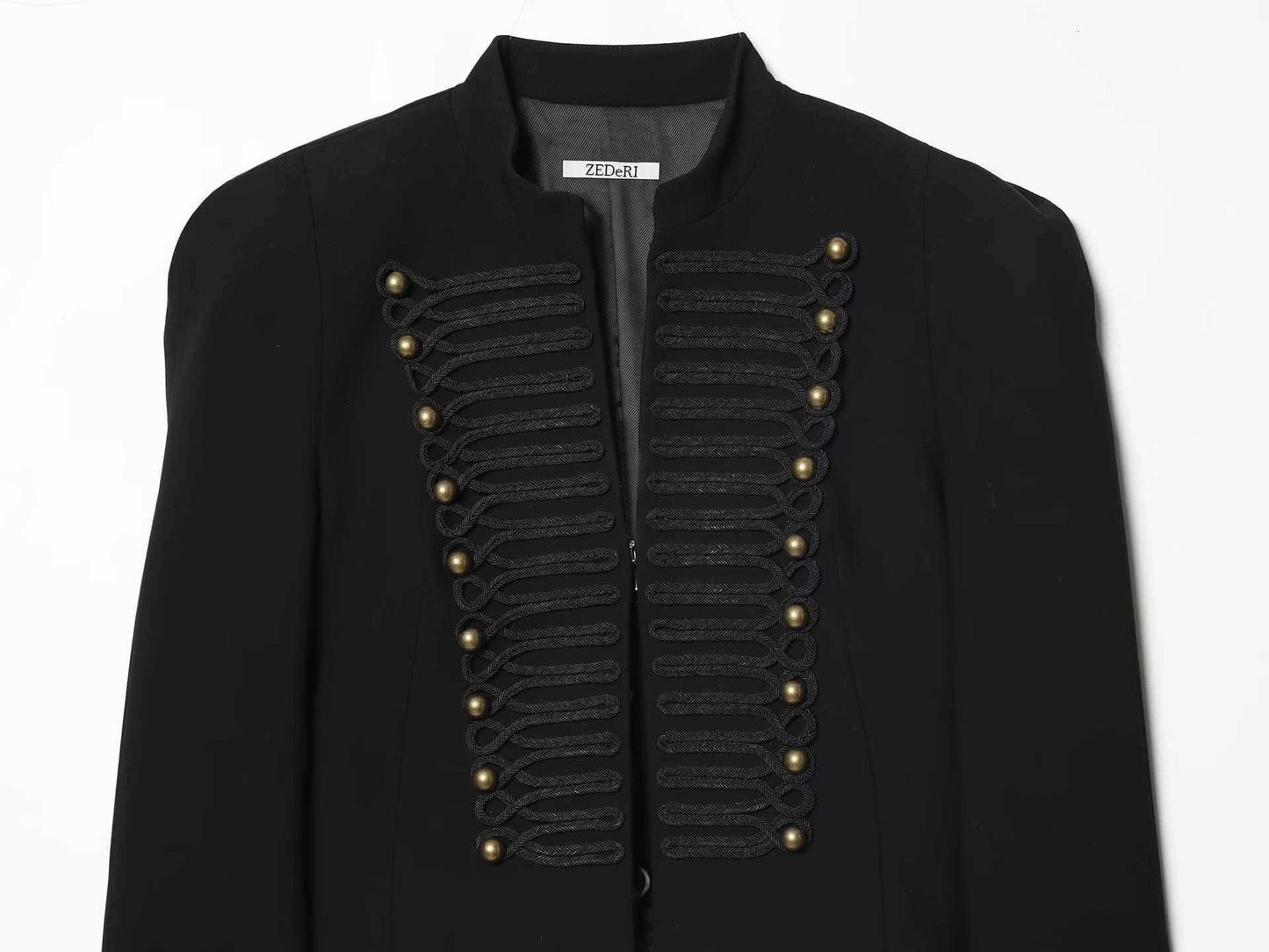 Military Tailored Blazer - Midnight Black