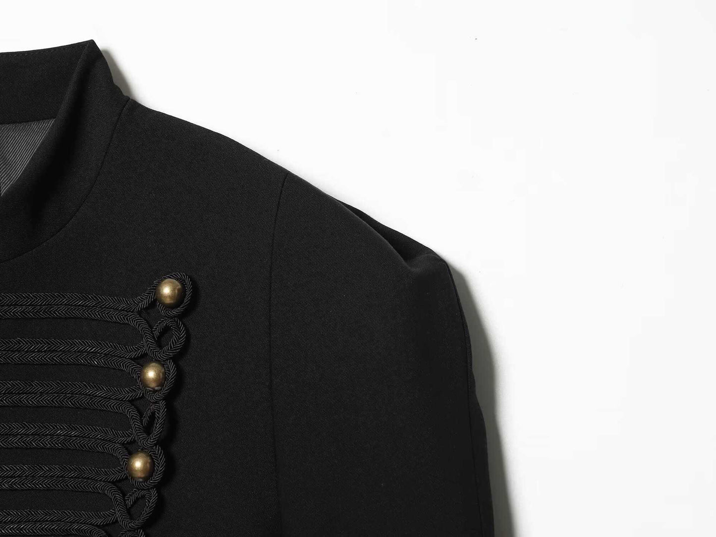 Military Tailored Blazer - Midnight Black