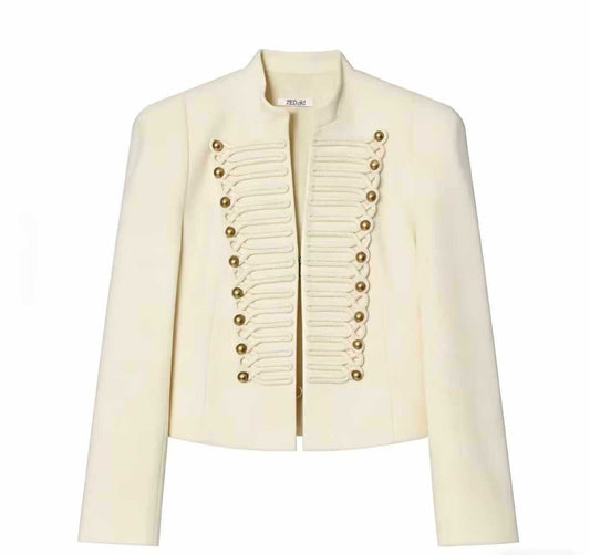 Military Tailored Blazer - Blanc Beige