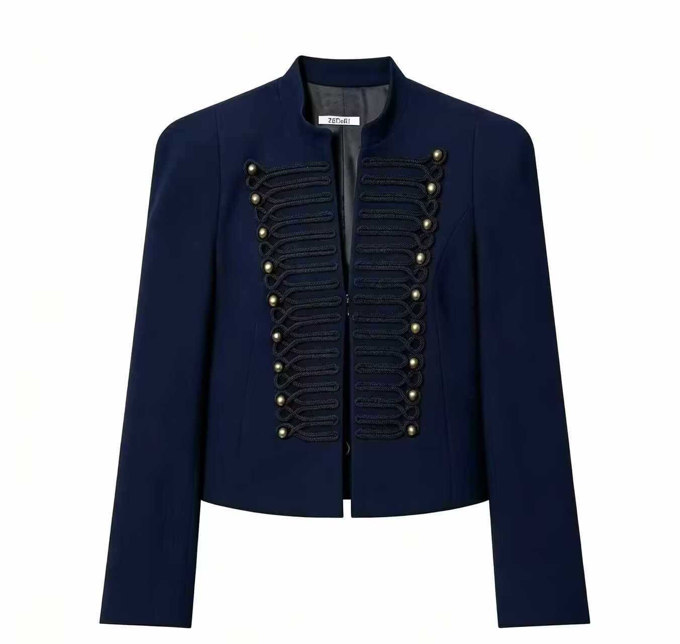 Military Tailored Blazer - Midnight Black