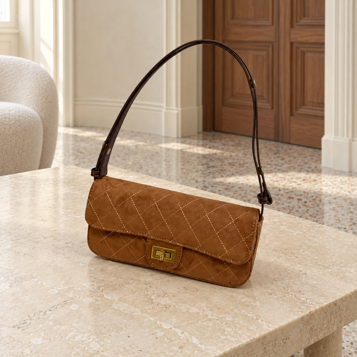 Mode Era Baguette Bag - Caramel Brown