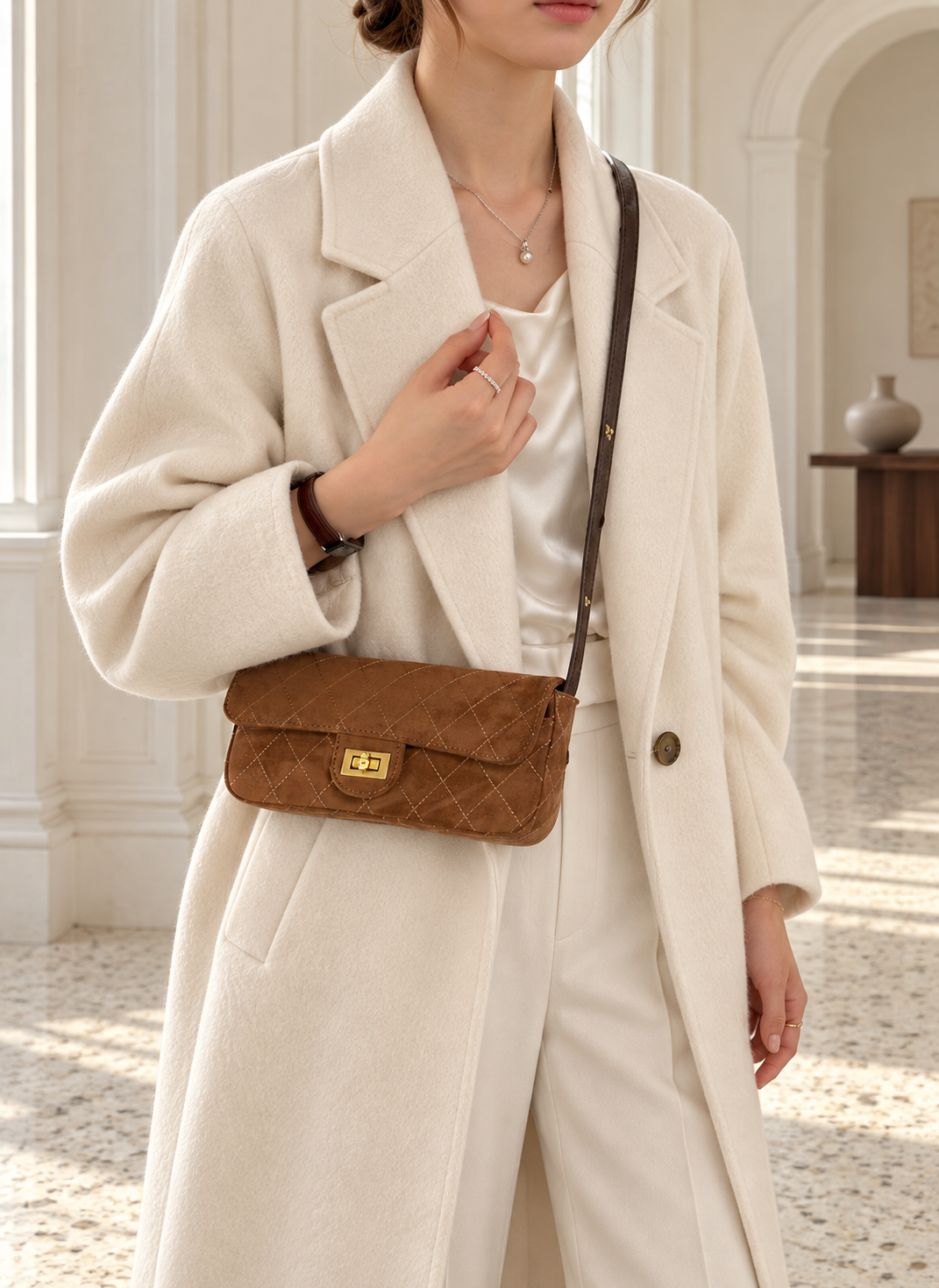 Mode Era Baguette Bag - Caramel Brown