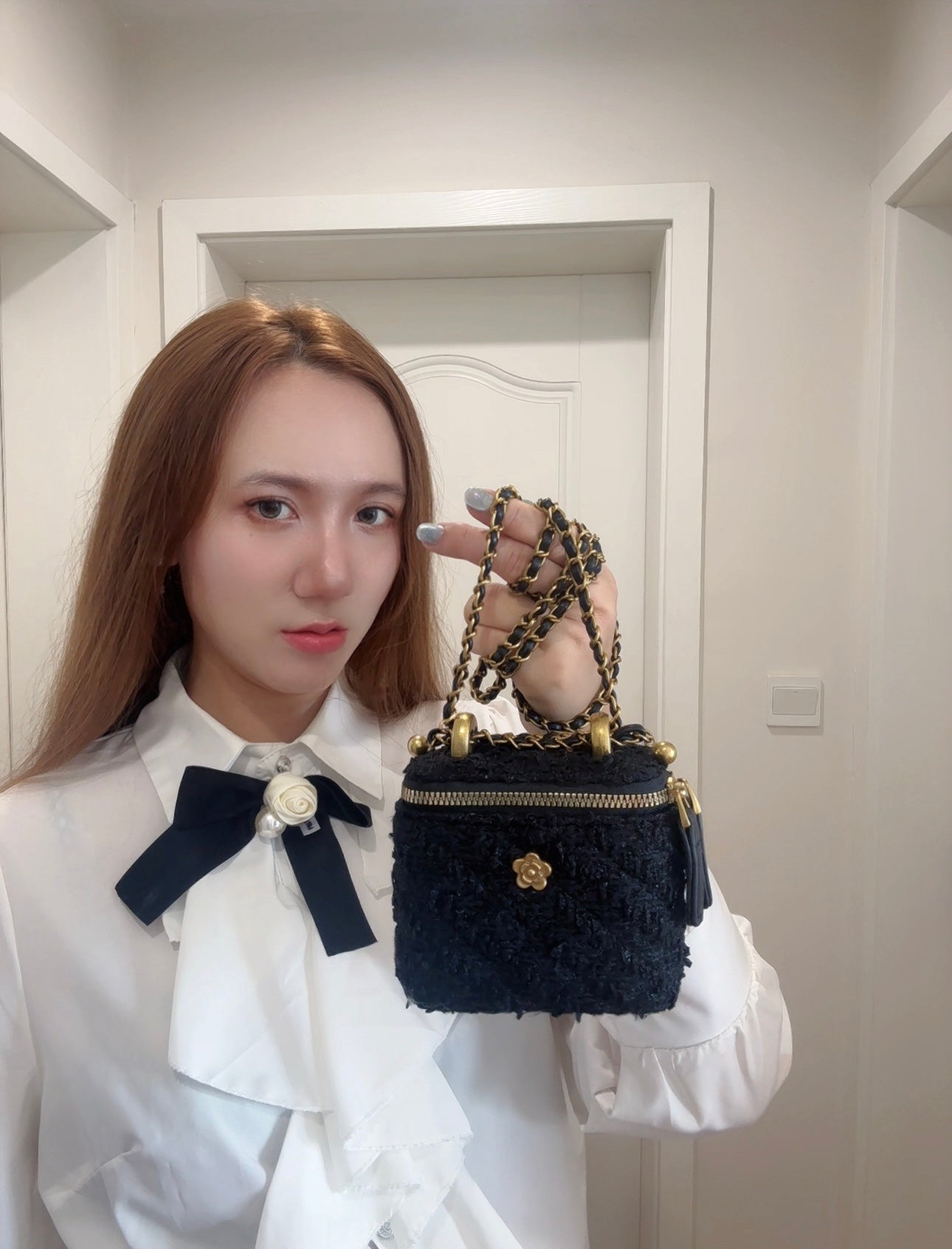 Camellia Tweed Vanity Case