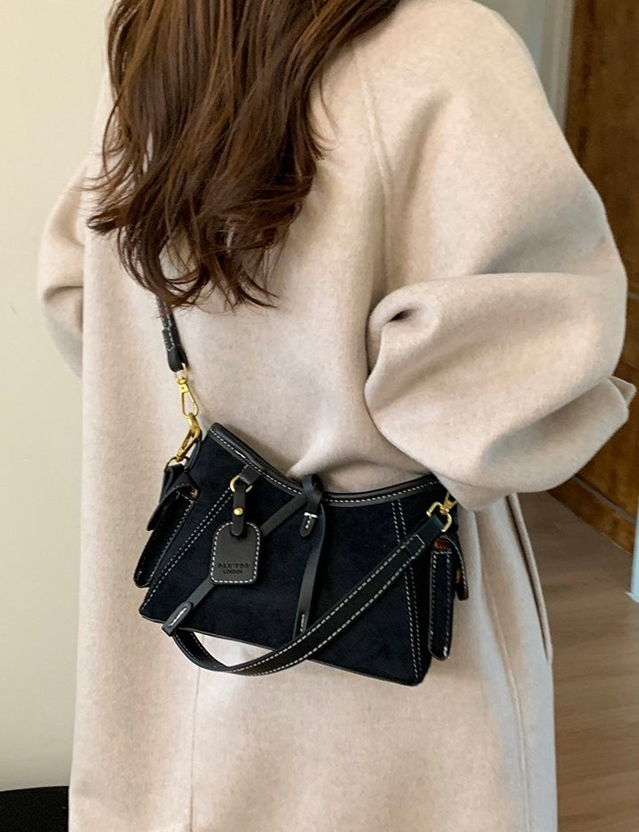 Louvre Suede Satchel