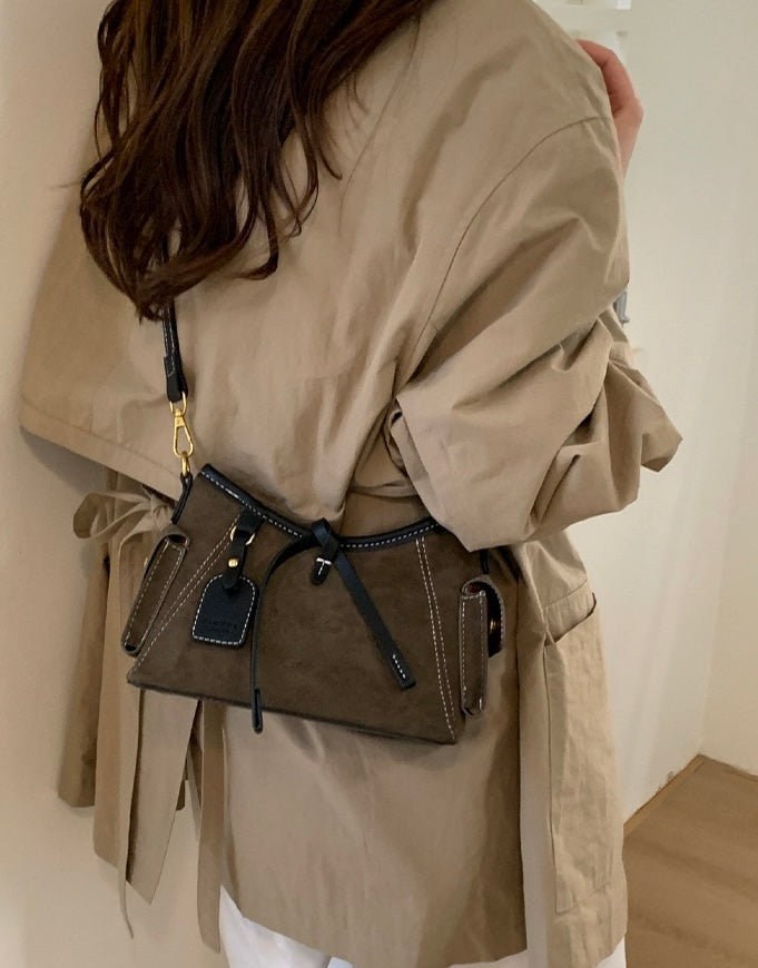 Louvre Suede Satchel