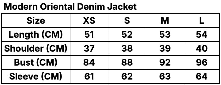 Modern Oriental Denim Jacket