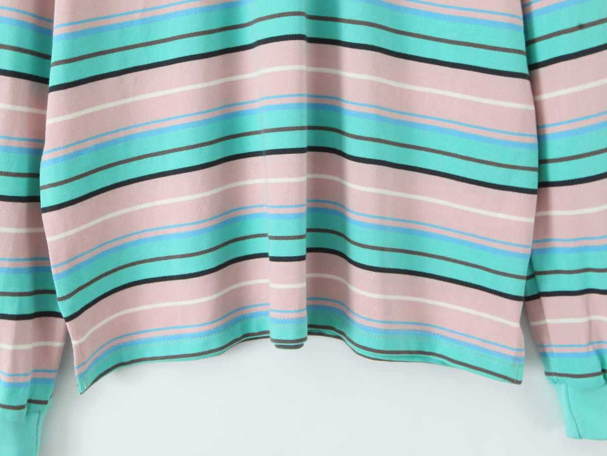 Modern Stripe Polo Top - Blue Grey