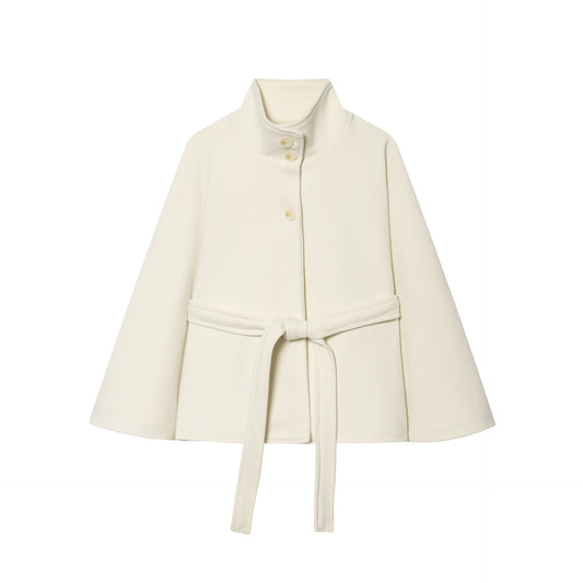 Modern Grace Cape Jacket - Cream White