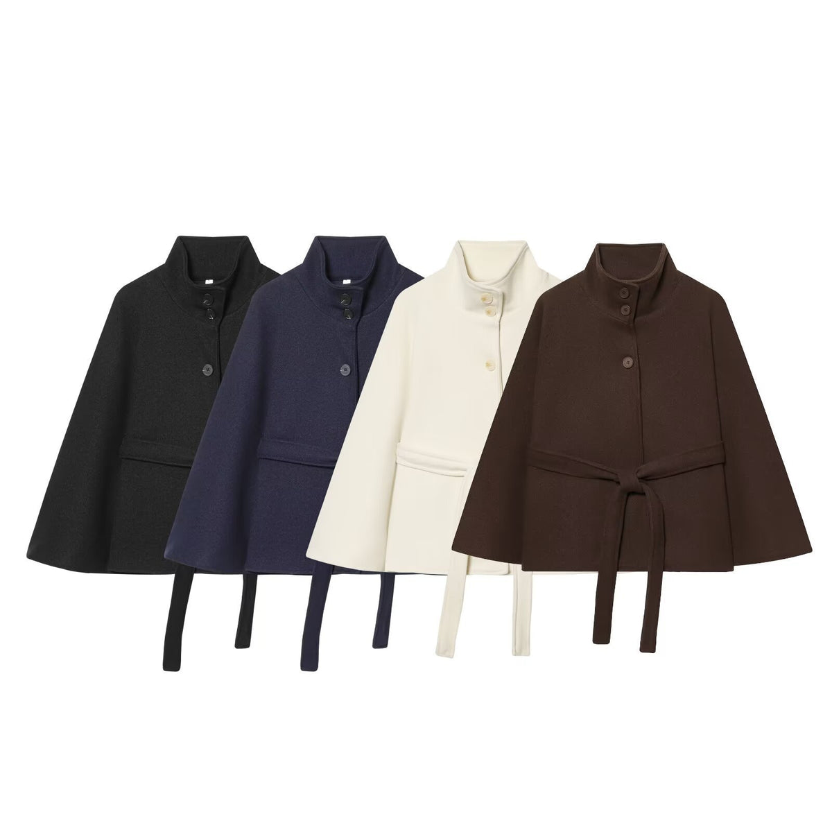 Modern Grace Cape Jacket - Cream White