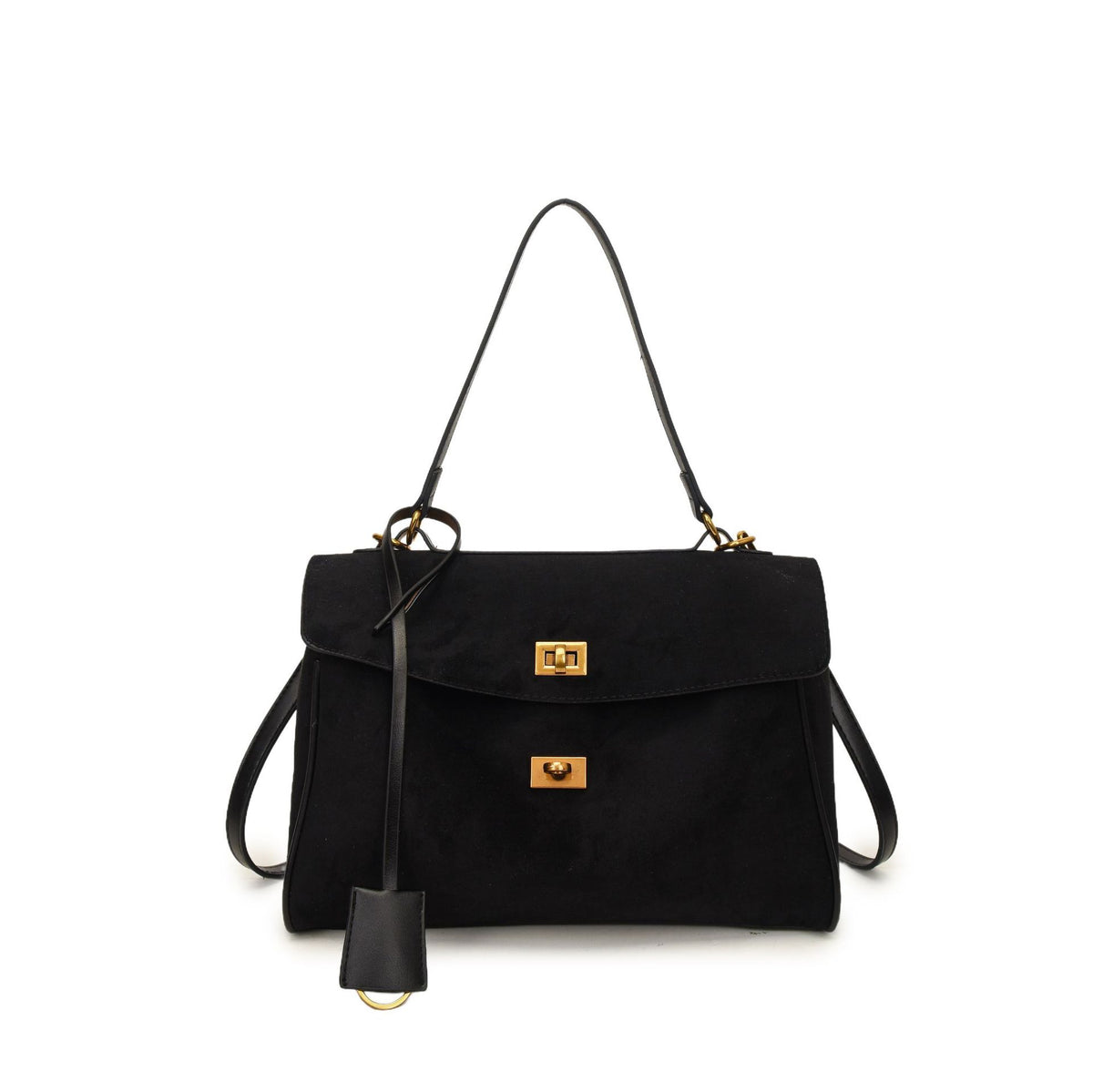 Modern Knight Suede Tote Bag - Caramel Brown
